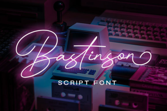 Bastinson - Monoline Script: A Refined Typeface for Modern Digital Campaigns