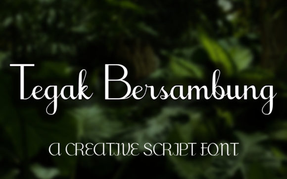 Tegak Bersambung Font: Elevate Your Brand with a Stylish Script Typeface